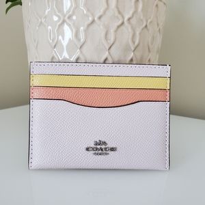 Coach card case in colorblock